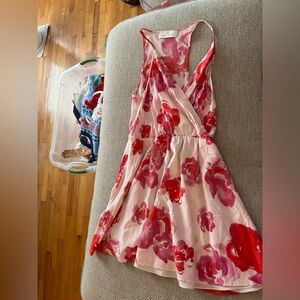 Amanda Uprichard Pink and Red Floral Dress